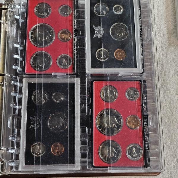 HUGE ASSORTMENT!!! of United States Proof Sets in Protective Cases and Binder