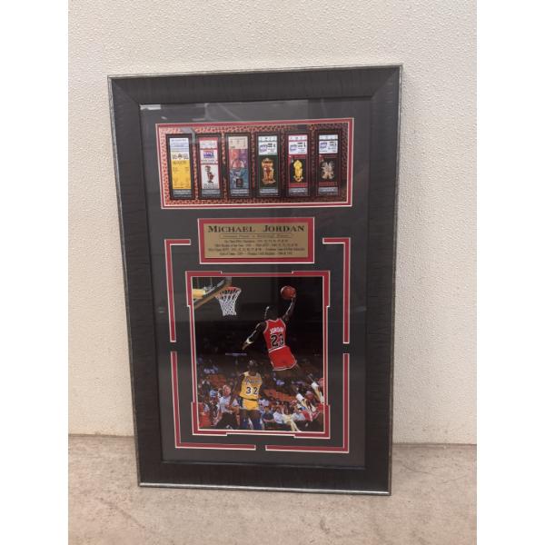 24x15.5in Framed Michael Jordan "Greatest Player in Basketball History" Memorabilia Display
