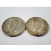 Image 2 : Two 1964 United States 90% Silver Kennedy Half Dollars ~ $1.00 Face Value