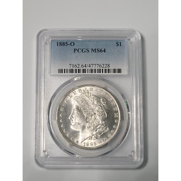 PCGS MS64 1885-O Morgan 90% Silver Dollar 
