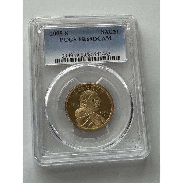PCGS Graded 2008-S Sacagawea Golden Dollar In A Case - Mint Condition