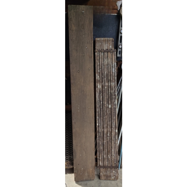 Antique Wallpaper Table and Scaffold with Tools as Shown
