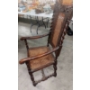 Image 2 : Important Antique Intricately Worked Tall Cane Seat & Backed Wooden Arm Chair 1st of 2 Offered 