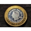 Image 2 : Caesars Palace 1995 Limited Edition Ten Dollar Gaming Token .999 Fine Silver - About 0.6 Troy Oz ASW