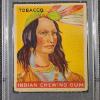 Image 2 : RARE 1933 Indian Chewing Gum #123 Tobacco Trading Card Graded Very Good at PSA 3