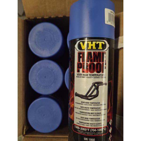Six Brand New Cans Of VHT High Temp Flat Blue Spray Paint