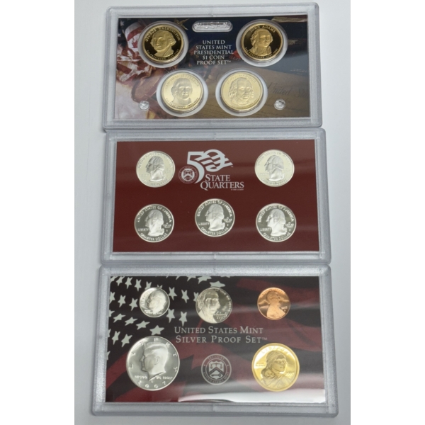 2007 US Mint Presidential $1 Coin Proof Set and 2007 US Mint Silver Proof Set- Incredible Condition