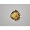 Image 1 : 14K Gold Greek Key Cutout Meander Design Pendant -Total Weight: 1.4g