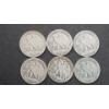Image 2 : (6) Assorted Years/Mint Marks U.S 90% Silver Walking Liberty Half Dollars - Face Value: $3.00