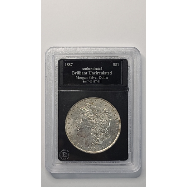 United States 1887 Brilliant Uncirculated Morgan 90% Silver Dollar