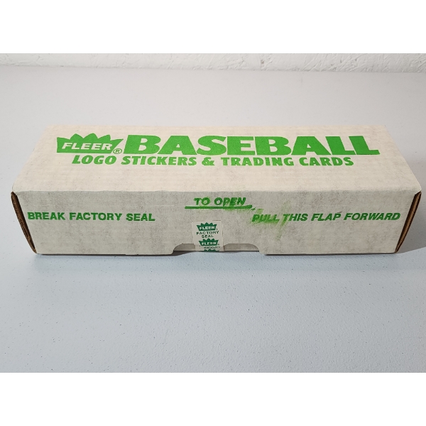 Large Box of Fleer 1988 Baseball Logo Stickers & Trading Cards - Fleer Factory Seal!