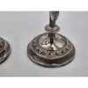 Image 5 : Two Silver-Plated Three-Arm Detailed Candelabras Weighting Approx. 2.4lbs Each - TW: 4.8lbs