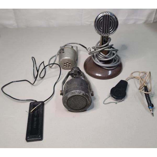 Collection Of Vintage Microphones & Pick-Up Coil Including Astatic D-104 Microphone