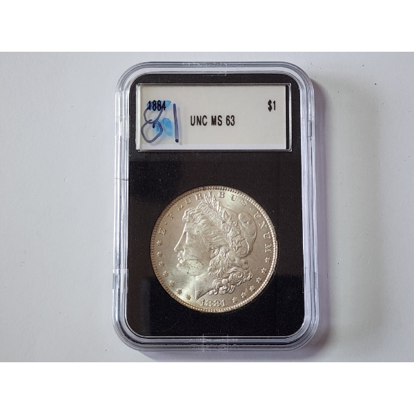 1881 Uncirculated MS 63 90% Silver Morgan Dollar