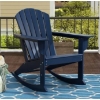 Image 1 : BRAND NEW IN THE BOX Navy Blue Heavy Duty Rocking Adirondack Chair By Keter
