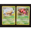 Image 1 : Two Vintage Non-Holo RARE Pokemon Trading Cards ~ Ariados 20/123 & Shedinja 40/146