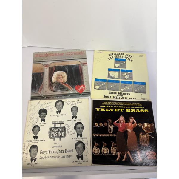 4 Records - Dolly Parton - Royal Inn Casino Presents Royal Dixie Jazz Band Bourbon Street Las Vegas 