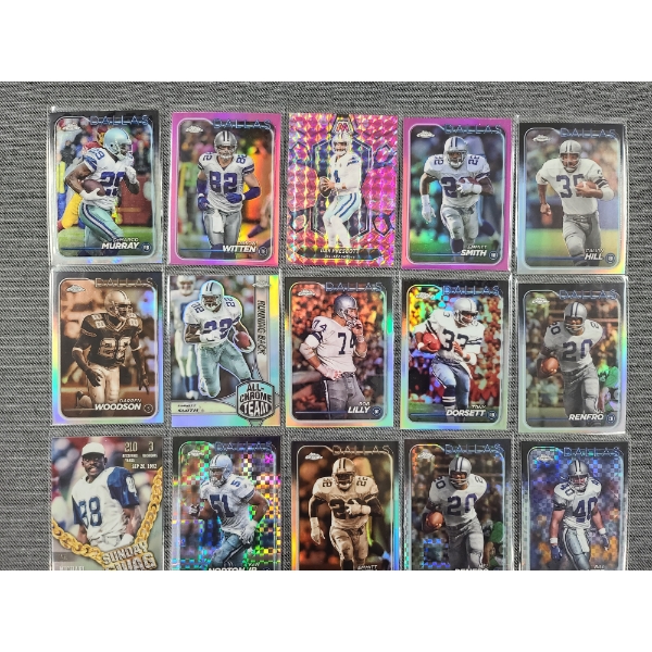 Lot of 19 Assorted Near Mint Dallas Cowboys Football Trading Cards Ft. Michael Irvin, Emmitt Smith +
