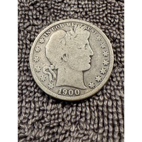 1900 United States Barber Silver Half Dollar - Great Condition