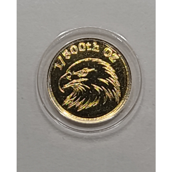 Monarch Precious Metals American Bald Eagle 1/500th Oz. 9999 Fine Gold Round In Coin Capsule