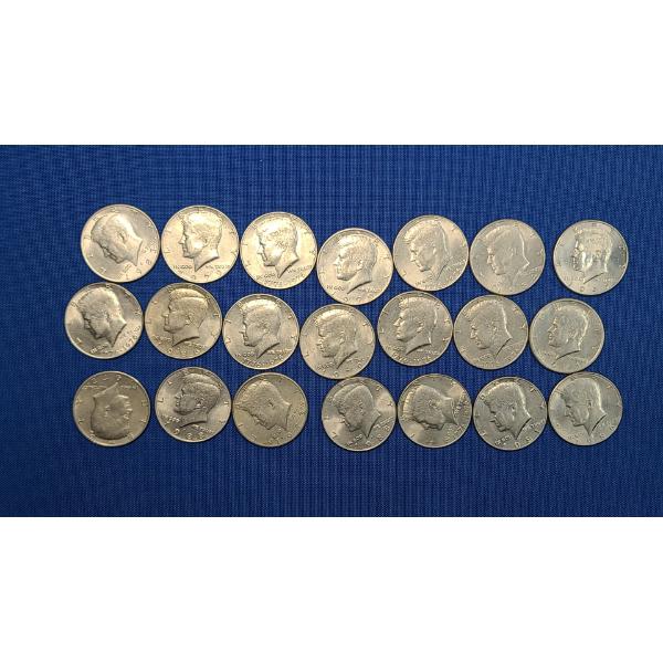 Assorted Years Kennedy Half Dollars & Kennedy Bicentennial Half Dollars - Face Value : $10.50