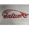 Image 1 : Indian Motorcycle Company Logo Red Metal Hanging Sign - approx. 19.5 in