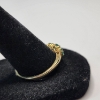 Image 2 : Beautiful 14K Yellow Gold Ring w/ Green Gemstones - Size 10.5 - TW: 1.8g