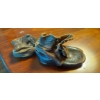 Image 4 : 2 Pairs Antique Leather / leather & Wood Baby Shoes - See Pictures