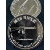 Image 1 : M-16 Military Rifle .999 Fine Copper Troy Ounce Coin - Mint Condition - Exceptional Coin