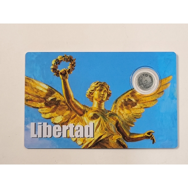 2026 Liberia 1/1000 Oz .999 Platinum Libertad Coin In Collectible Assay Card