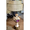 Image 1 : Gorgeous Purple Flower Vase Style Lamp - Works