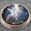 Image 2 : One Troy Ounce .999 Fine Copper Round ~ Colorized Ft. Unicorn in Enchanted Forest