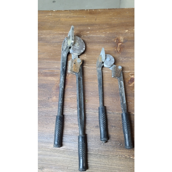 (2) Rigid Bender Tools - Sizes: 1/2" & 3/8" 