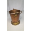 Image 2 : Vintage Copper Hand Forged Handled Heavy Melting Pot 