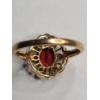 Image 7 : Vintage 10K Yellow Gold Flower Design Garnet Cluster Ring - Size 7 - Weight: 3.1g
