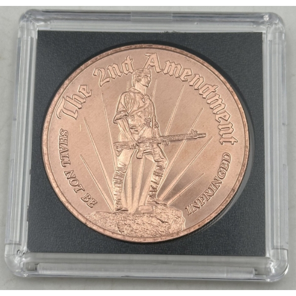 Limited Edition Second Amendment Minuteman 1 ADVP .999 Copper Round