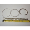 Image 5 : Lot of 4 Sterling Silver Bracelets: Bangles and Chain - Total Weight: 49.5g