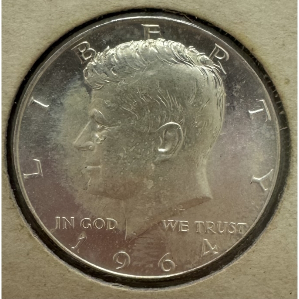 1964 United States 90% Silver Kennedy Half Dollar- Beautiful Condition