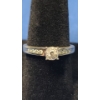 Image 2 : Women's 10K White Gold Ring With Diamonds - Size 6 - Weight: 1.9g