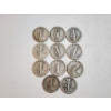 Image 5 : (11) Assorted Years Silver Mercury Dimes Face Value: $1.10