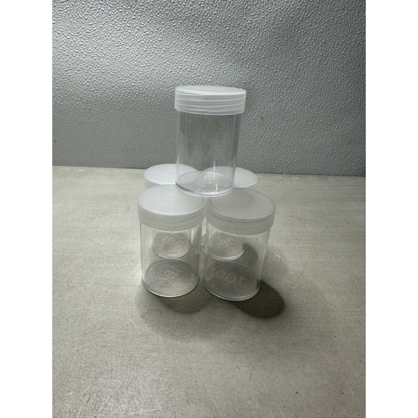 Five Silver Dollar Tubes - Fits Morgan and Peace Dollars