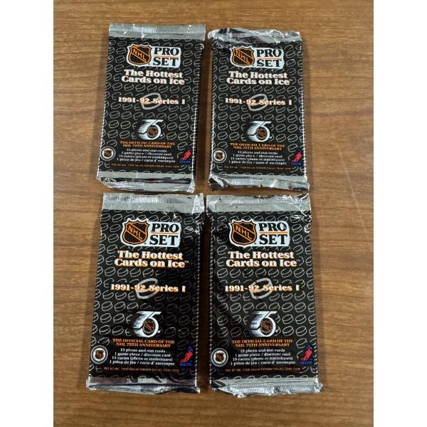 4 - Unopened 1991 PRO SET NHL Hockey Wax Packs - Mint Condition
