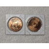 Image 1 : Two - 1 Oz Copper First Lady Rounds Martha Washington & Abigail Adams