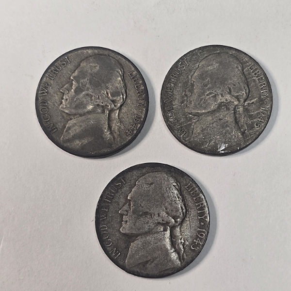 (3) War Time Nickels