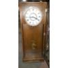 Image 2 : Large Wooden Case Pendulum Clock With Leaded Glass Floral Panel 31 x 12 x 4 - Needs Top Panel - See 
