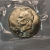 Image 2 : United States Mint 1974 40% Silver Uncirculated Eisenhower Dollar in Original Blue Packaging