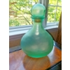 Image 5 : Floral Grouping On Table Including Frosted Lime Green Decanter - All Excellent