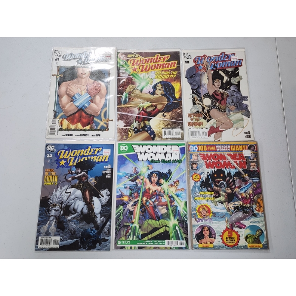 Lot of Six Assorted Wonder Woman DC Comic Books 