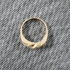 Image 4 : Stunning 10K Yellow Gold Ring With Small Clear Stones ~ Total Weight 5.7 Grams