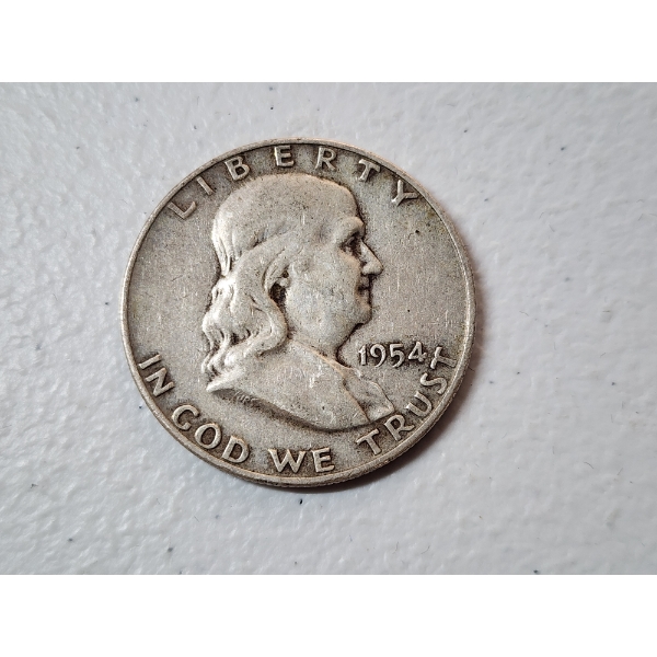 1954-D 90% Silver Franklin Half Dollar